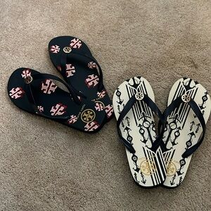 Tory Flip Flops two pairs size 8